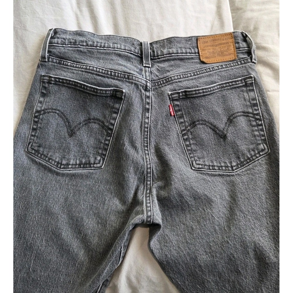 Levi's Women's Wedgie Premium Jeans High Waisted Black Gray Wash Women's 28 EUC - Picture 9 of 13